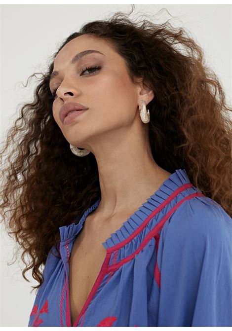 Caftano lungo con ricamo LOLA CASADEMUNT | LS2416061AZUL ELETRICO
